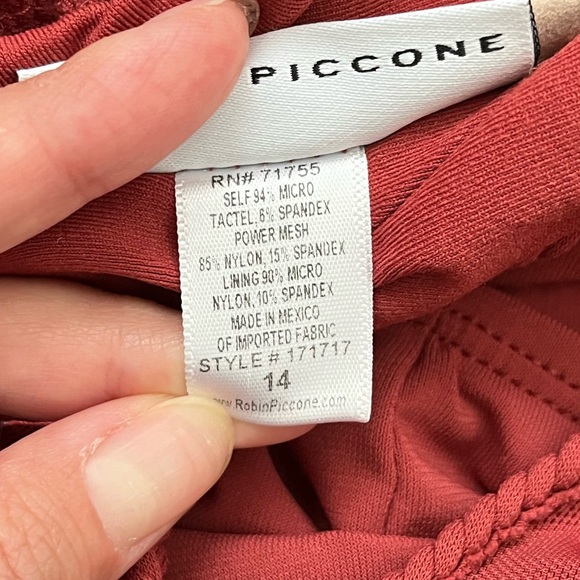 Robin Piccone Ava Cut Out Braided Strappy One Piece Swimsuit Size 14 - Picture 7 of 9